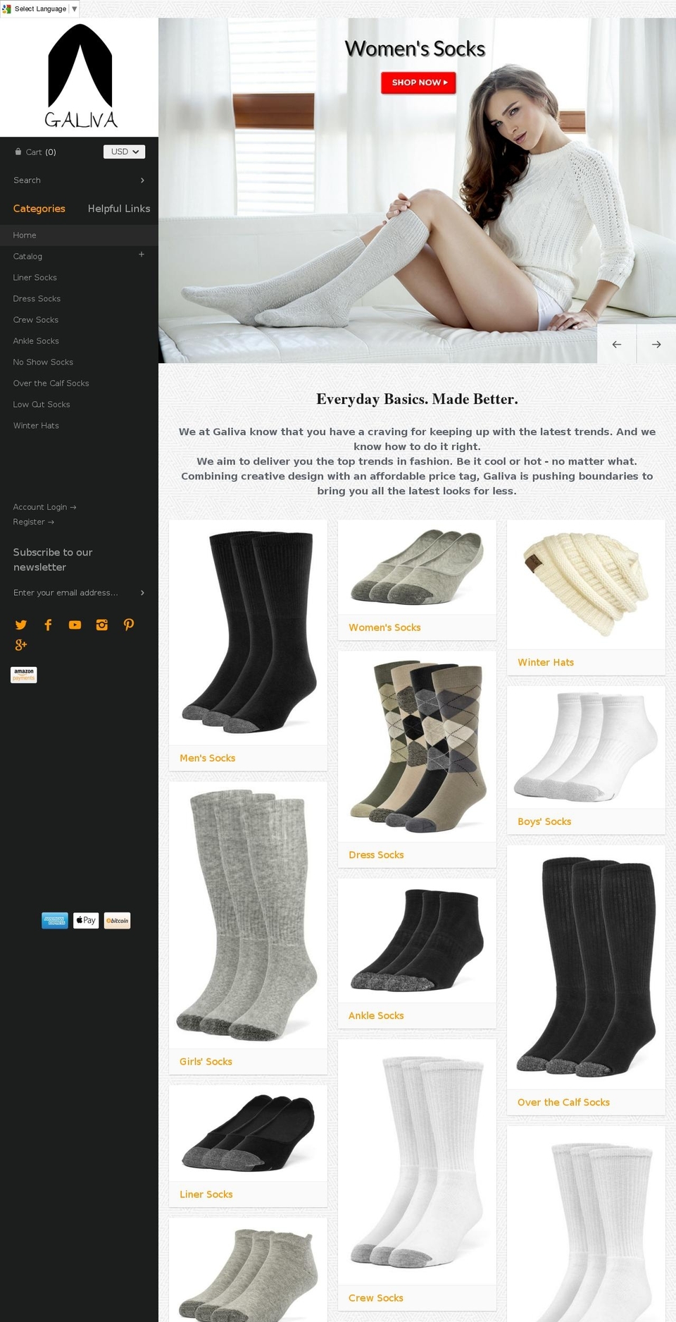 galiva.biz shopify website screenshot