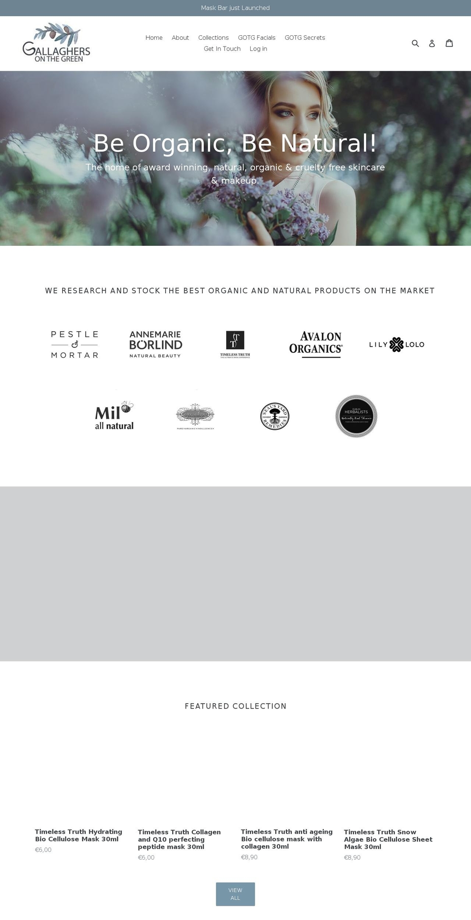 gallaghersonthegreen.com — Shopify storefront screenshot