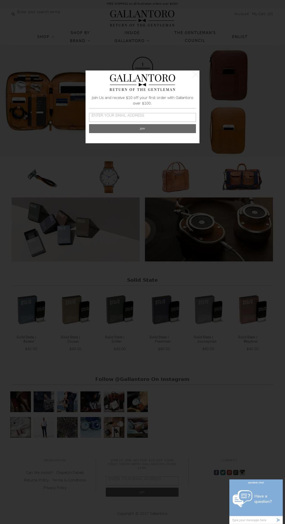 gallantoro.com.au shopify website screenshot