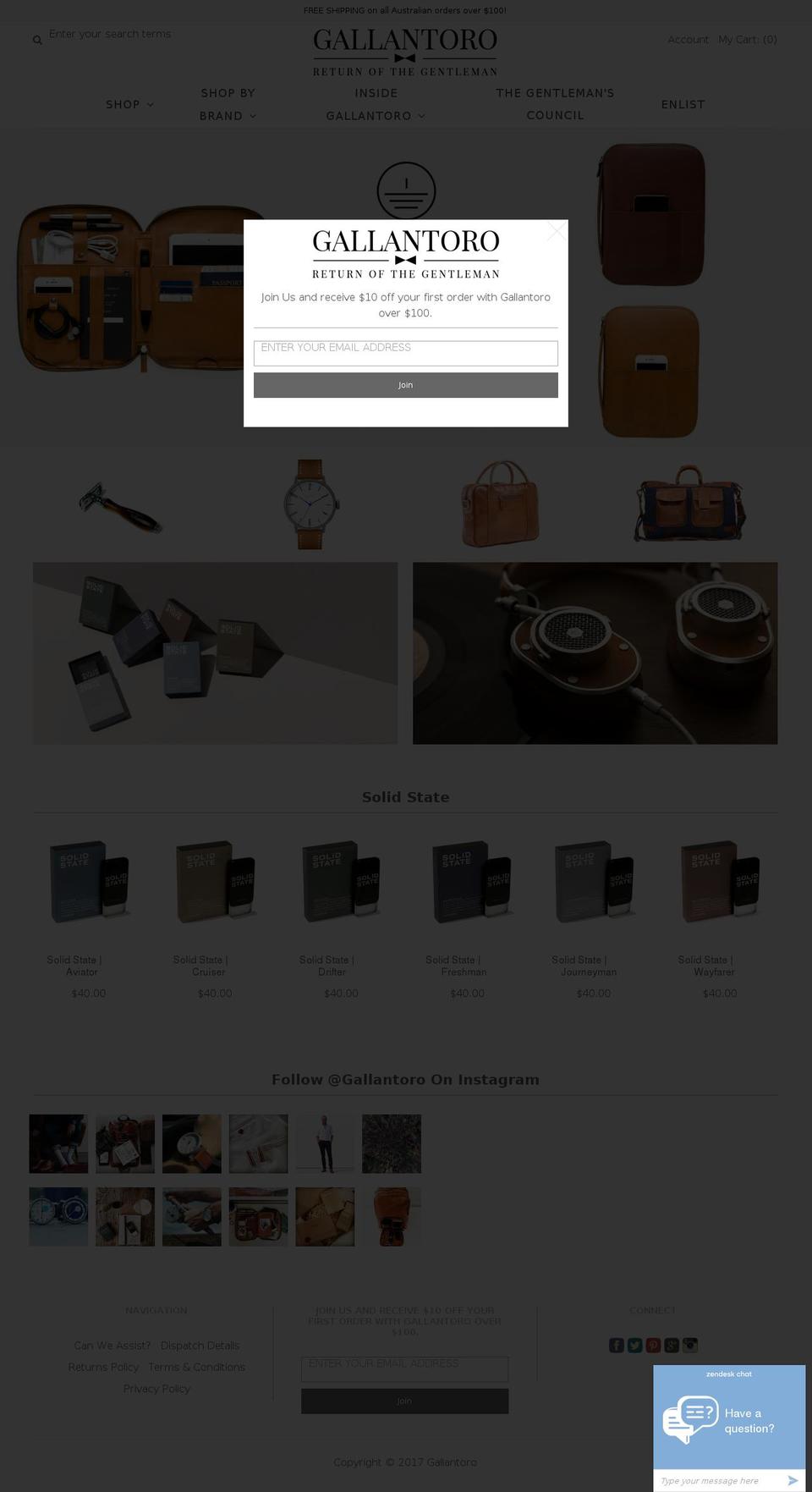 gallantoro.com shopify website screenshot