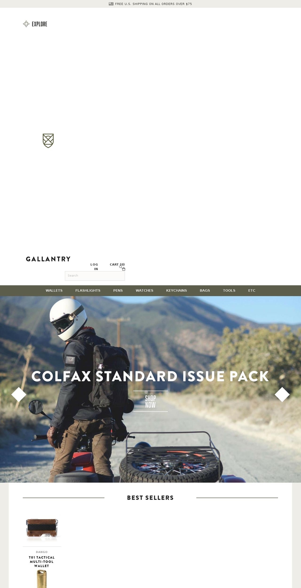 gallantry.com shopify website screenshot