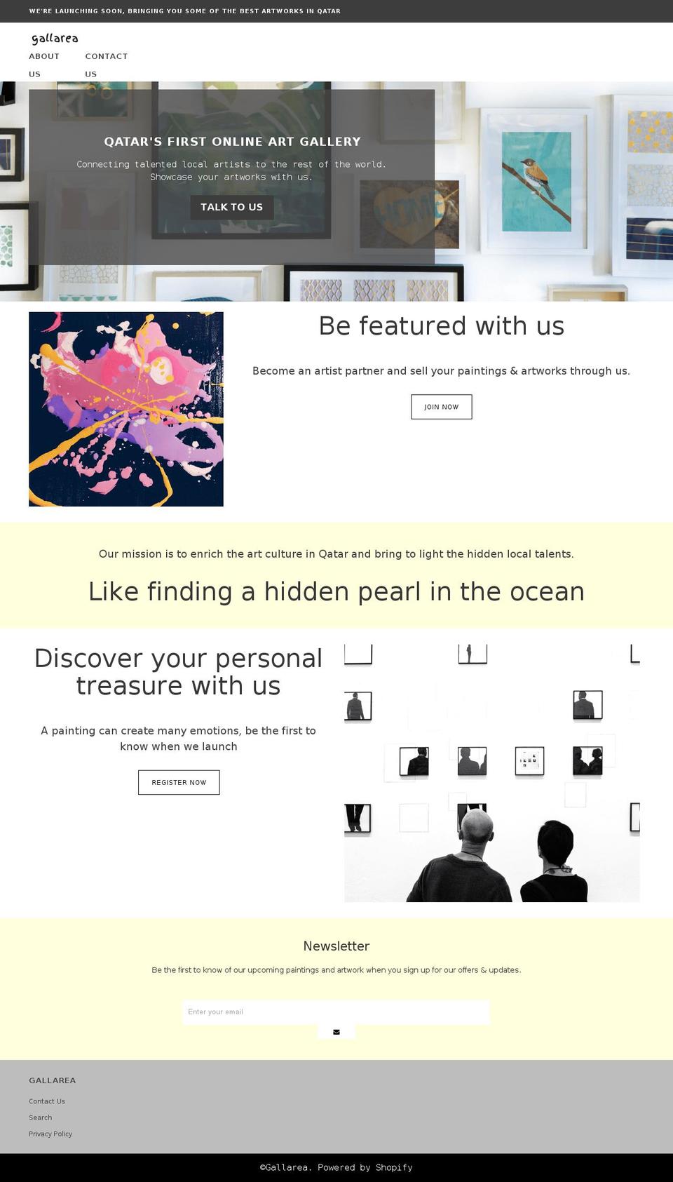 gallarea.com shopify website screenshot