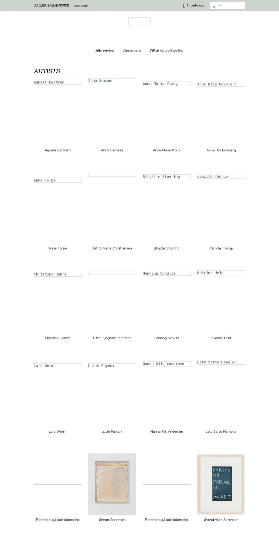 galleri-lene-bilgrav.myshopify.com shopify website screenshot