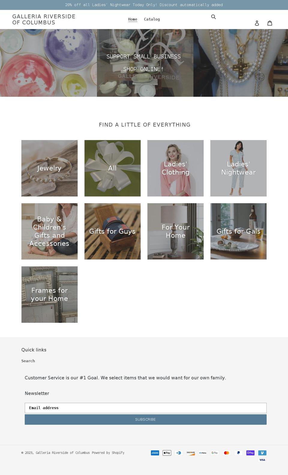 galleria-riverside-of-columbus.myshopify.com shopify website screenshot