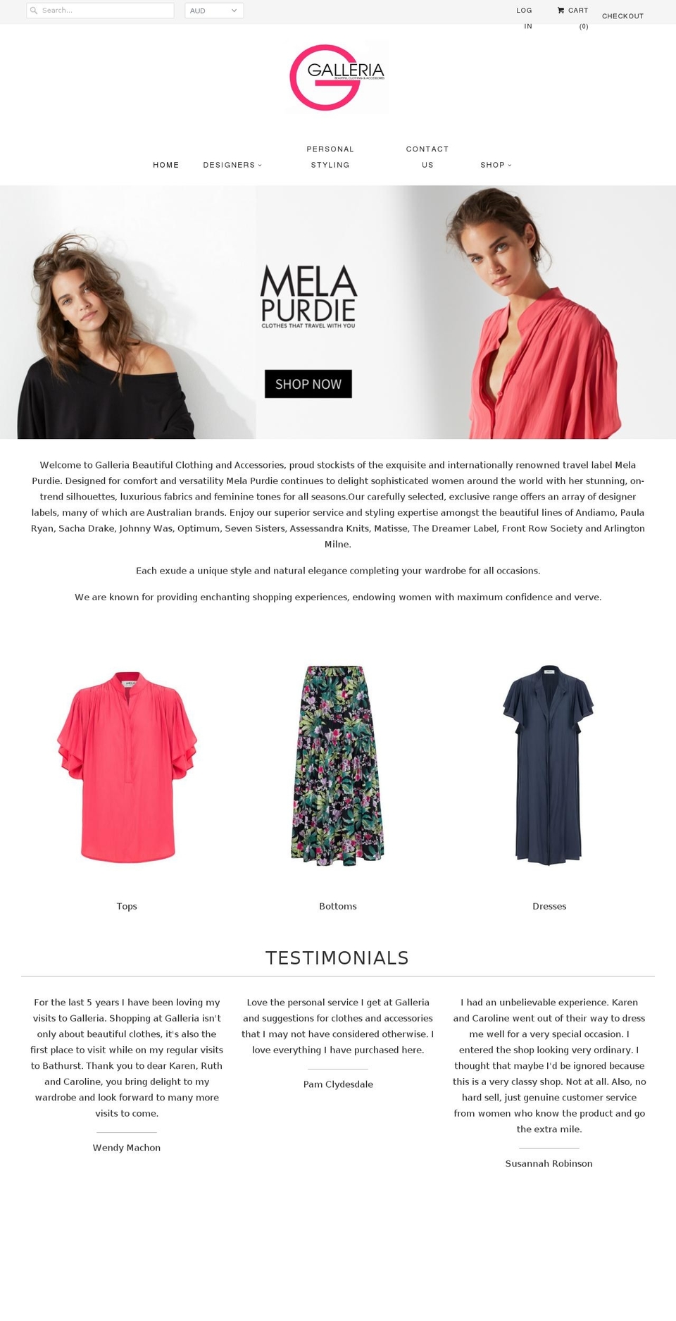 galleriabca.com.au shopify website screenshot