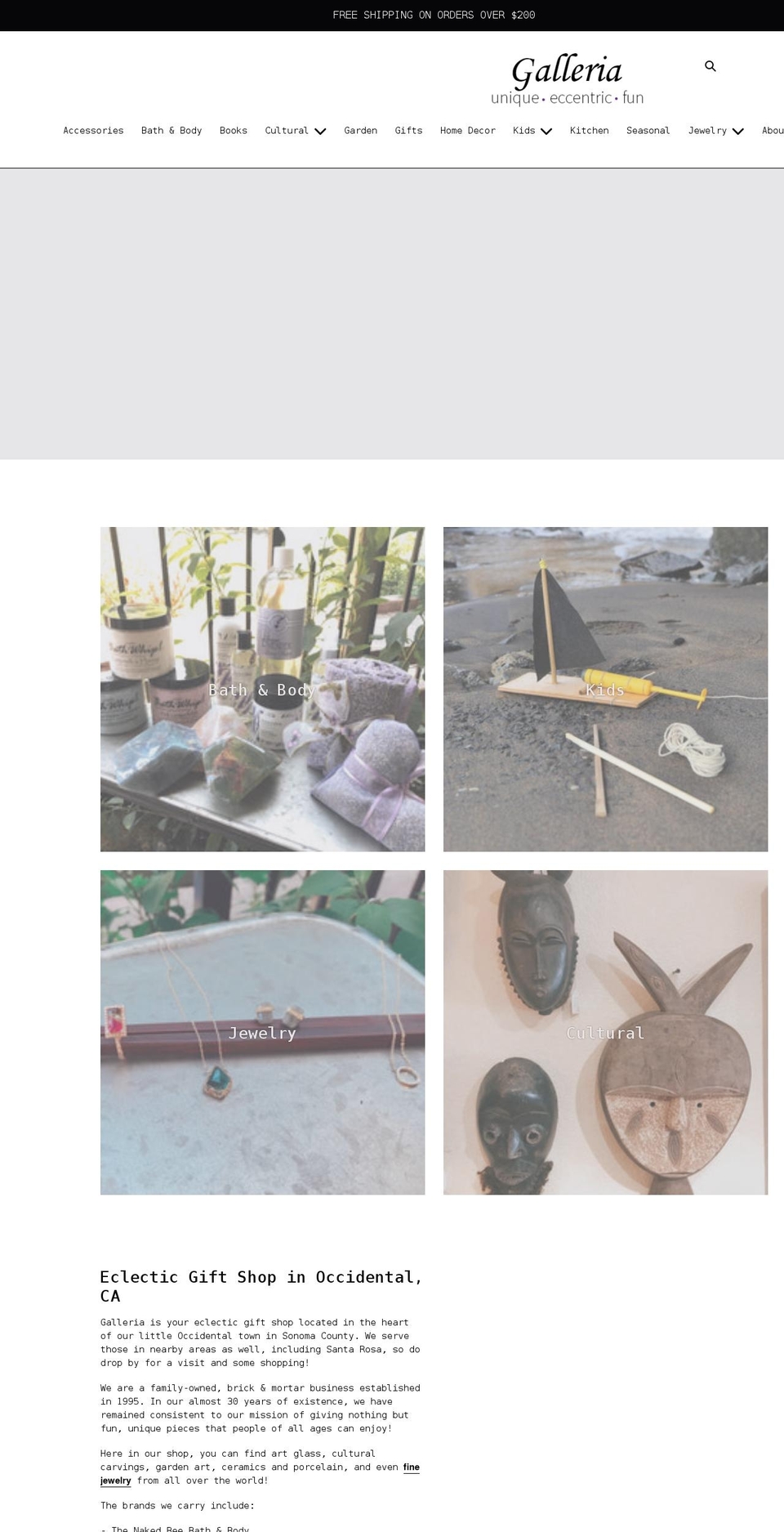 galleriaoccidental.com shopify website screenshot