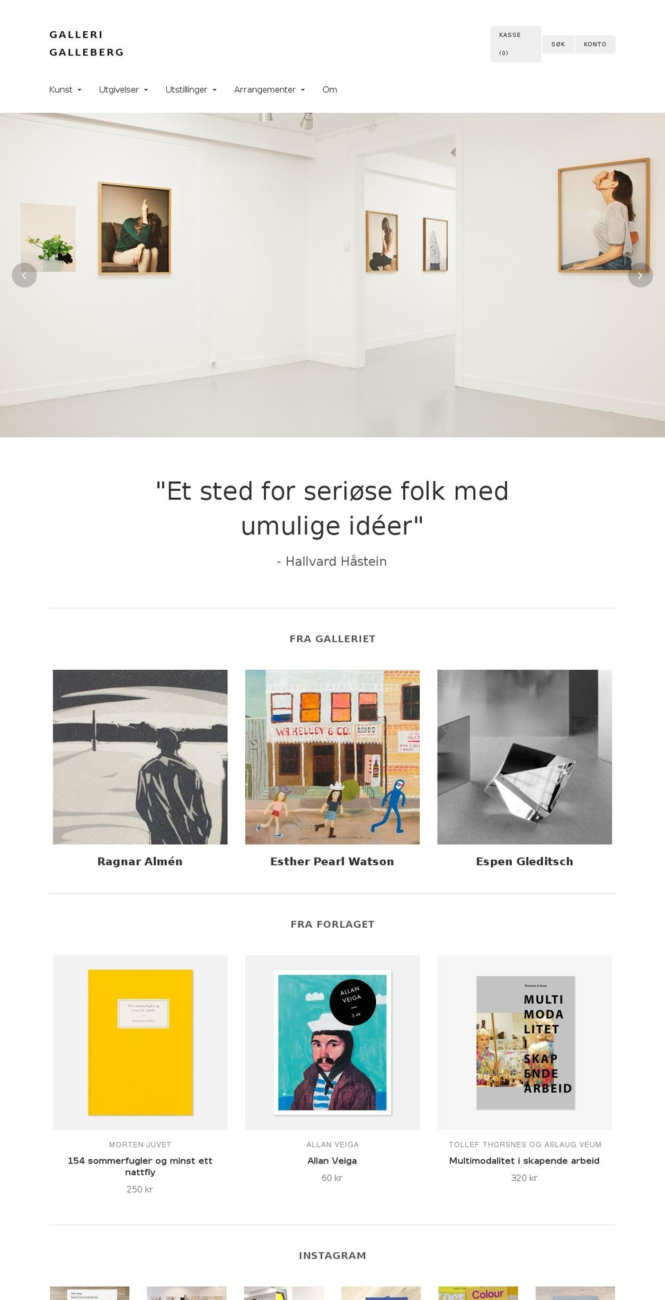 gallerigalleberg.no shopify website screenshot