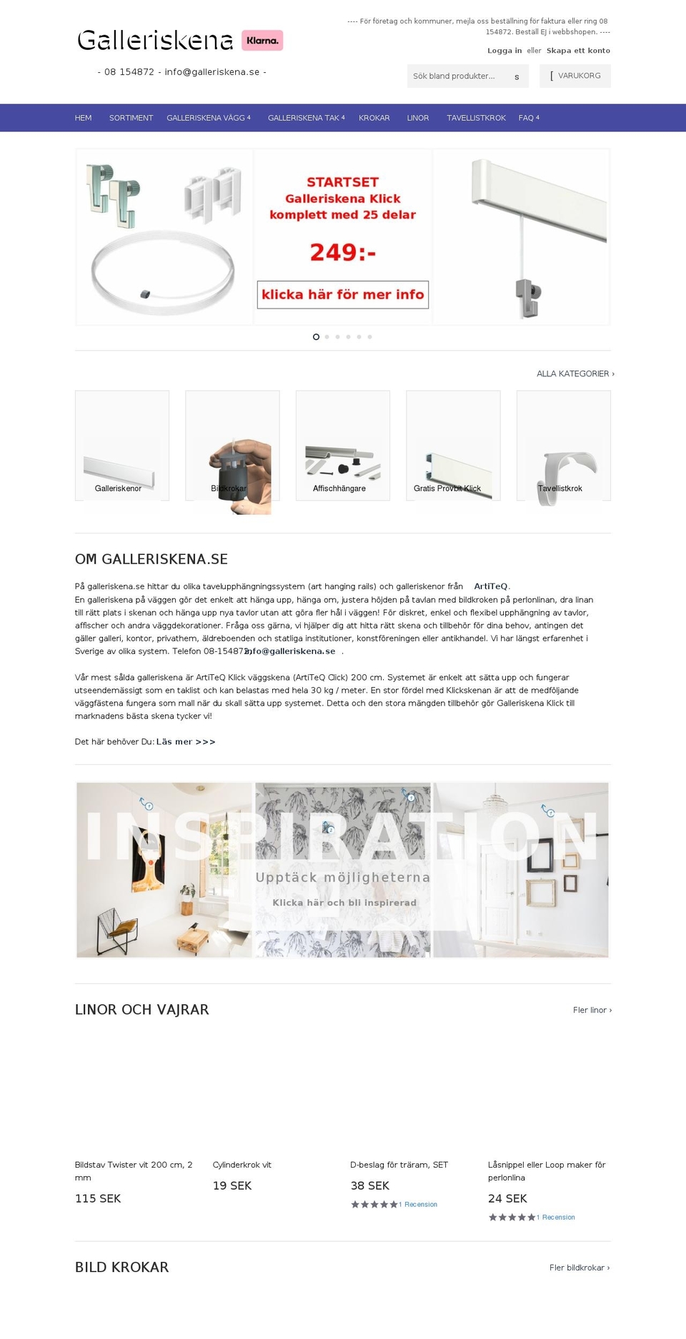 galleriskena.se shopify website screenshot