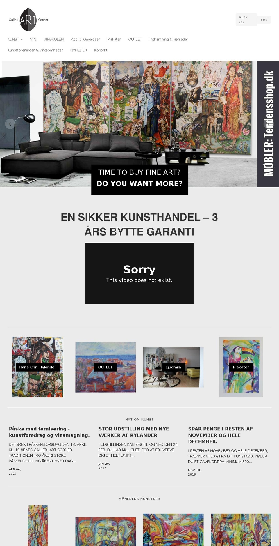 Nouveau Shopify theme site example galleryartcorner.com