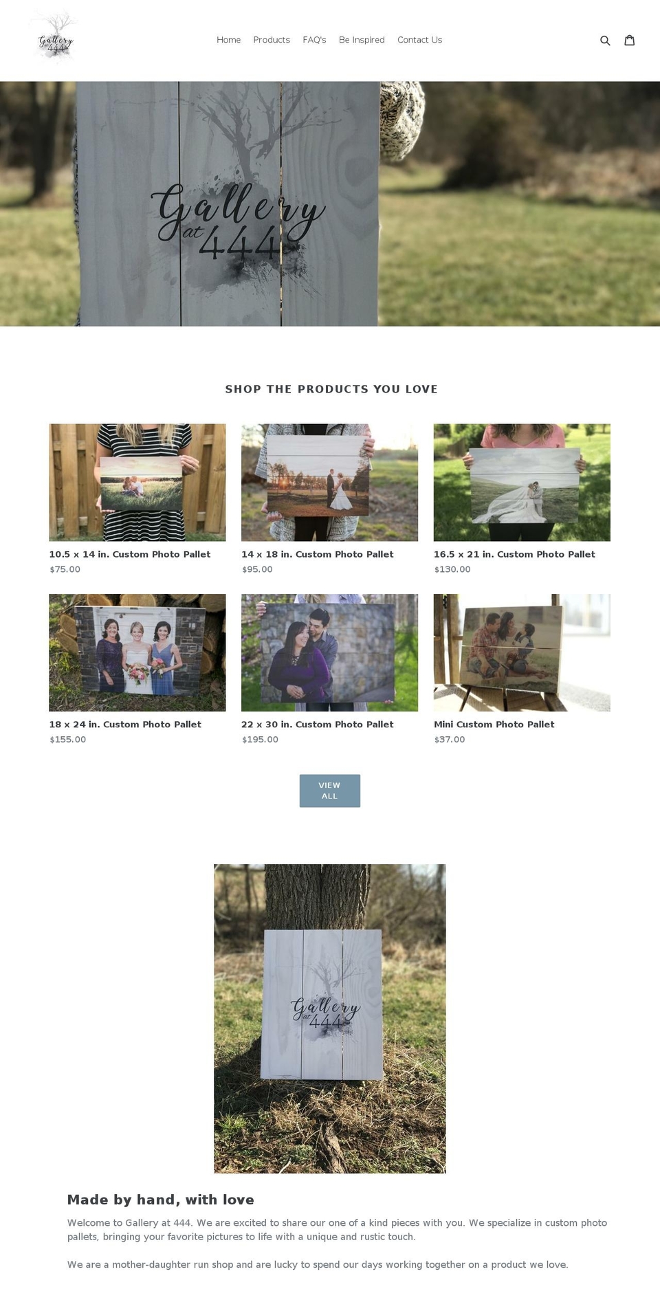 galleryat444.com — Shopify storefront screenshot