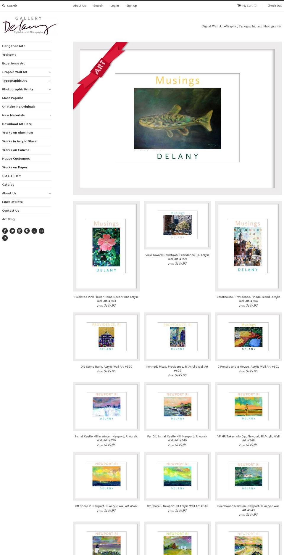 gallerydelany.com shopify website screenshot