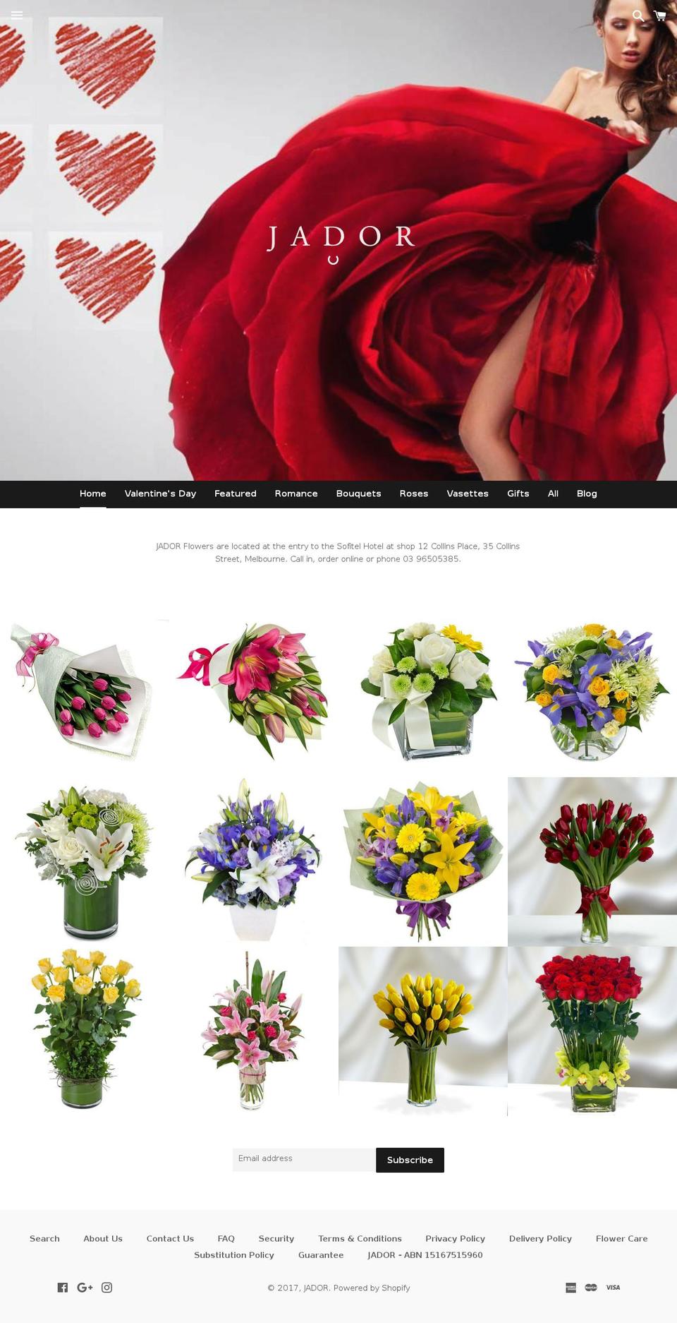 galleryflowers.com.au shopify website screenshot