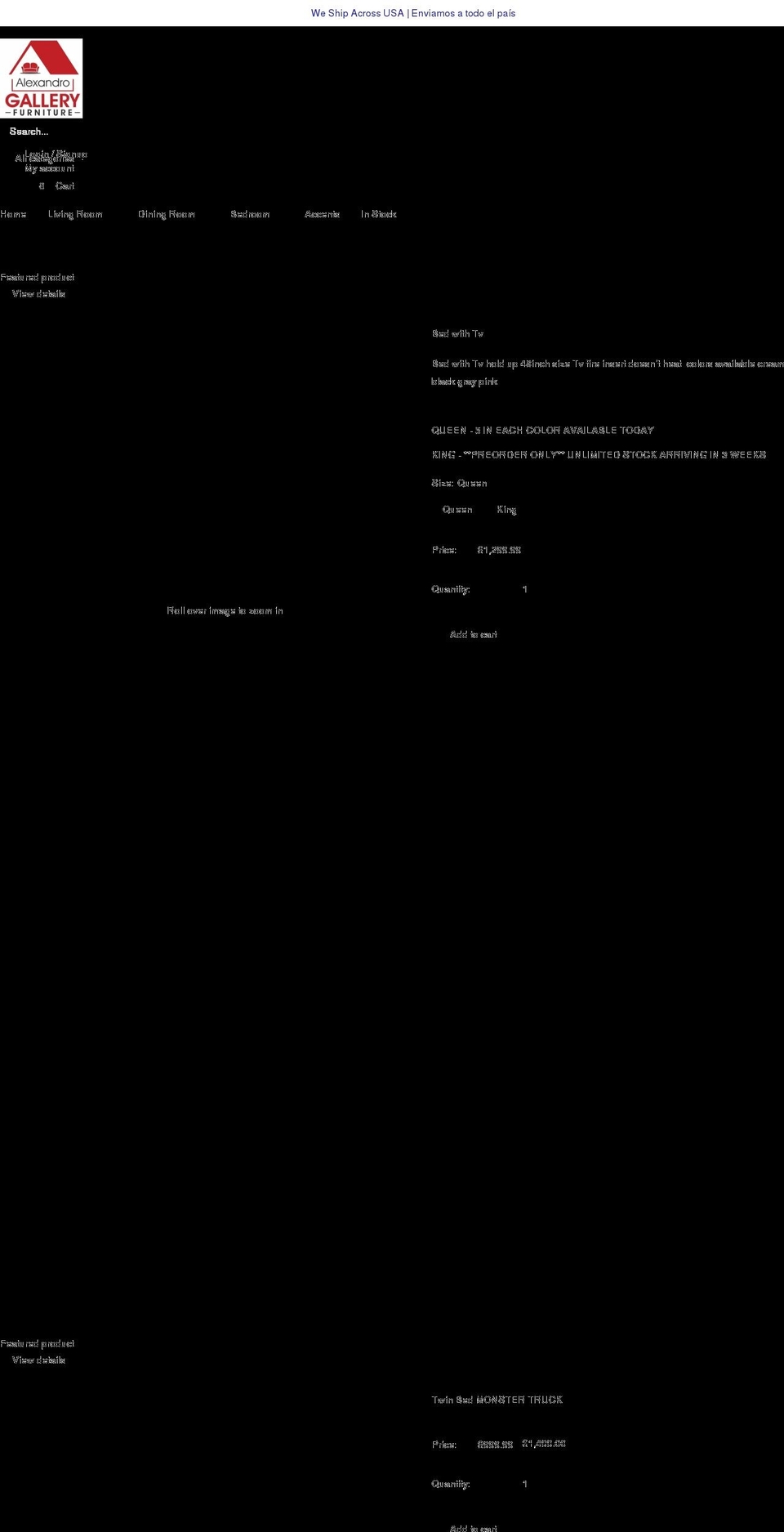 galleryfurnitureny.com shopify website screenshot