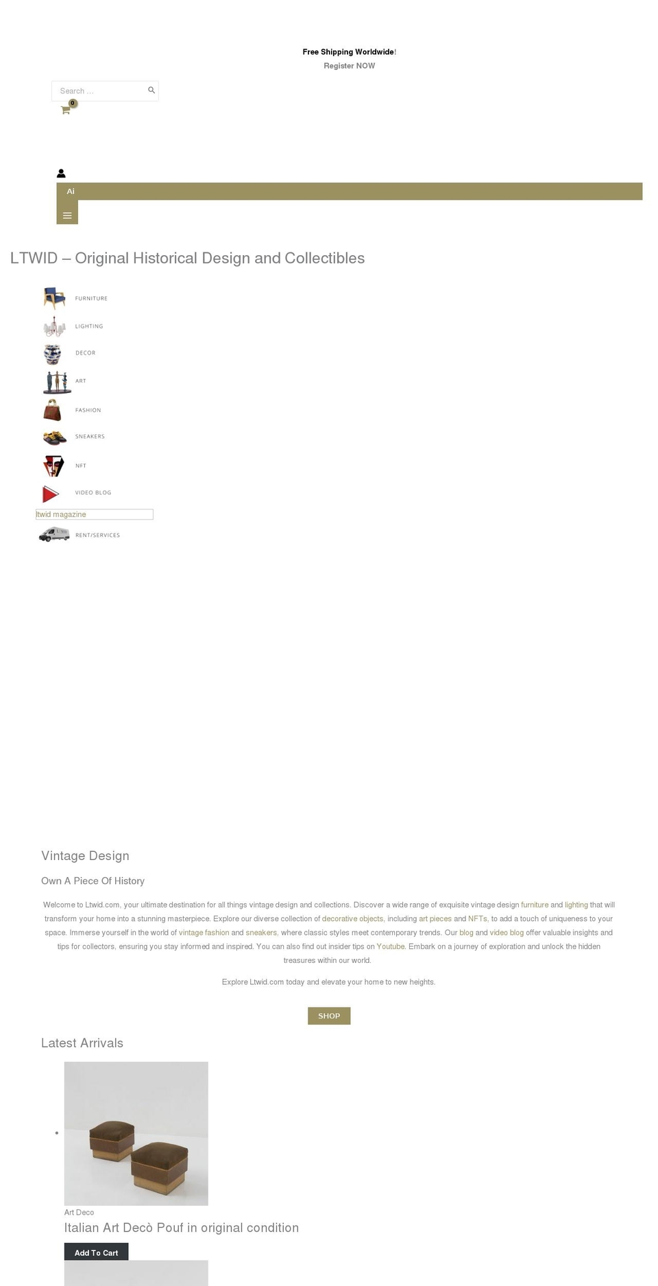 galleryltwid.com shopify website screenshot