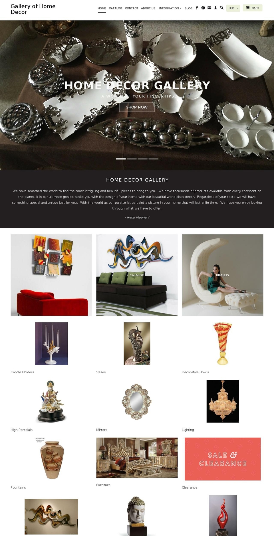 Crave Shopify theme site example galleryofhomedecor.com