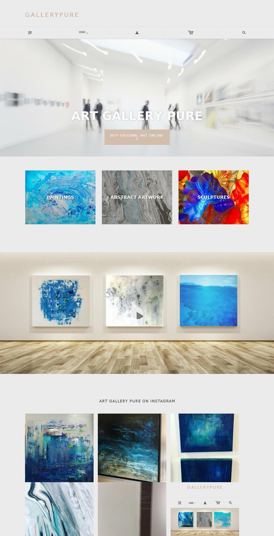 gallerypure.com — Shopify storefront screenshot