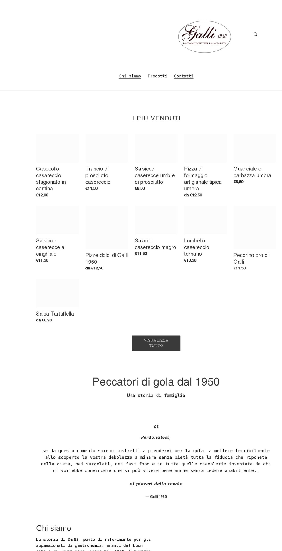 galli1950.it shopify website screenshot