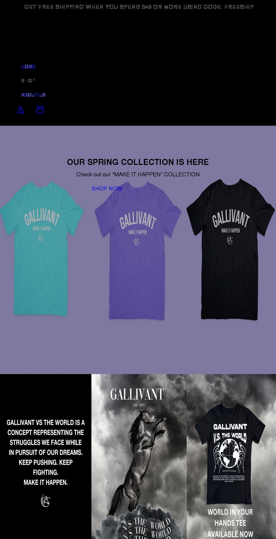 gallivantllc.com shopify website screenshot