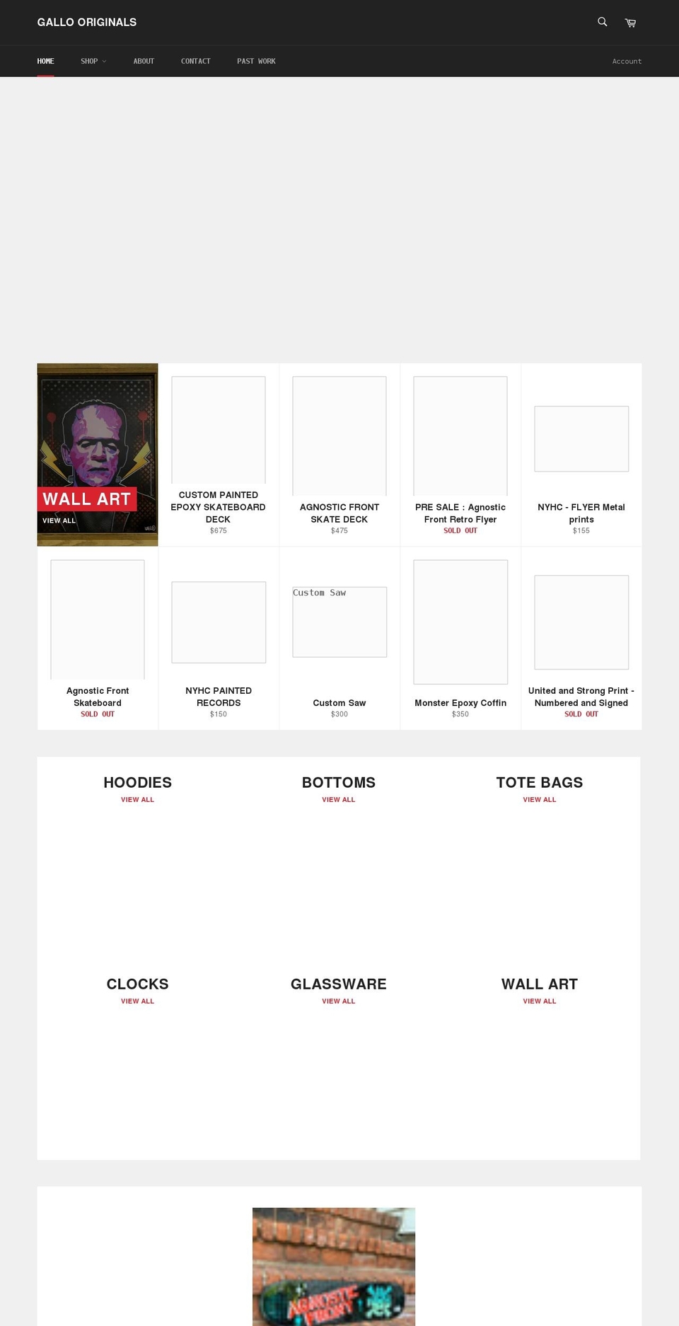 gallo-originals.com — Shopify storefront screenshot