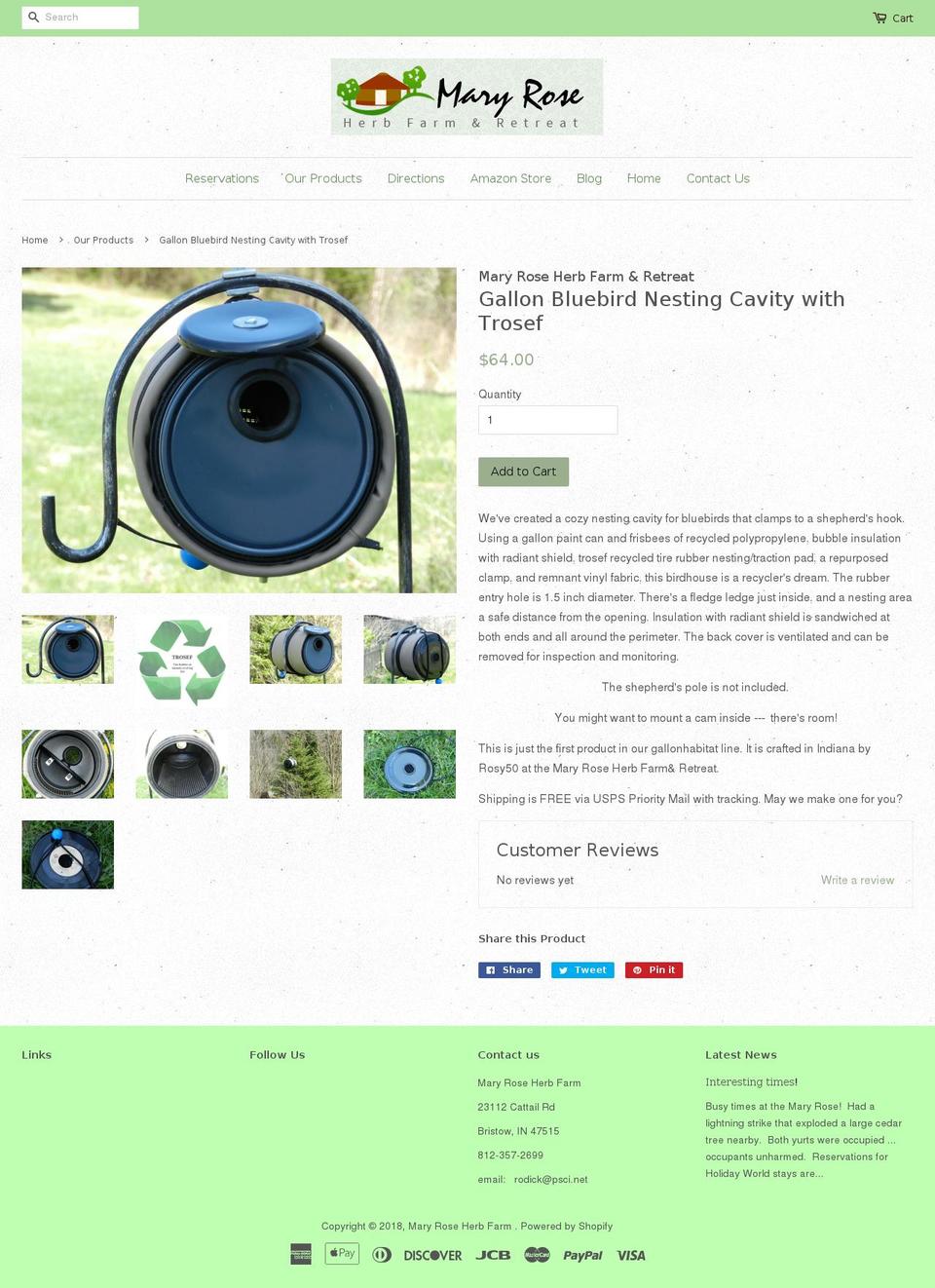 gallonhabitat.com — Shopify storefront screenshot
