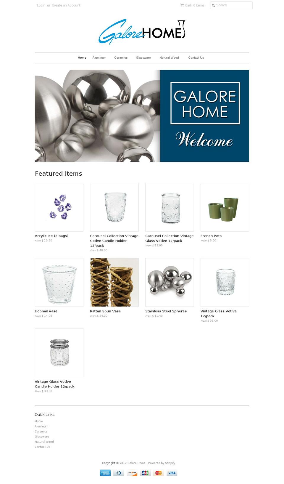 galorehome.com shopify website screenshot