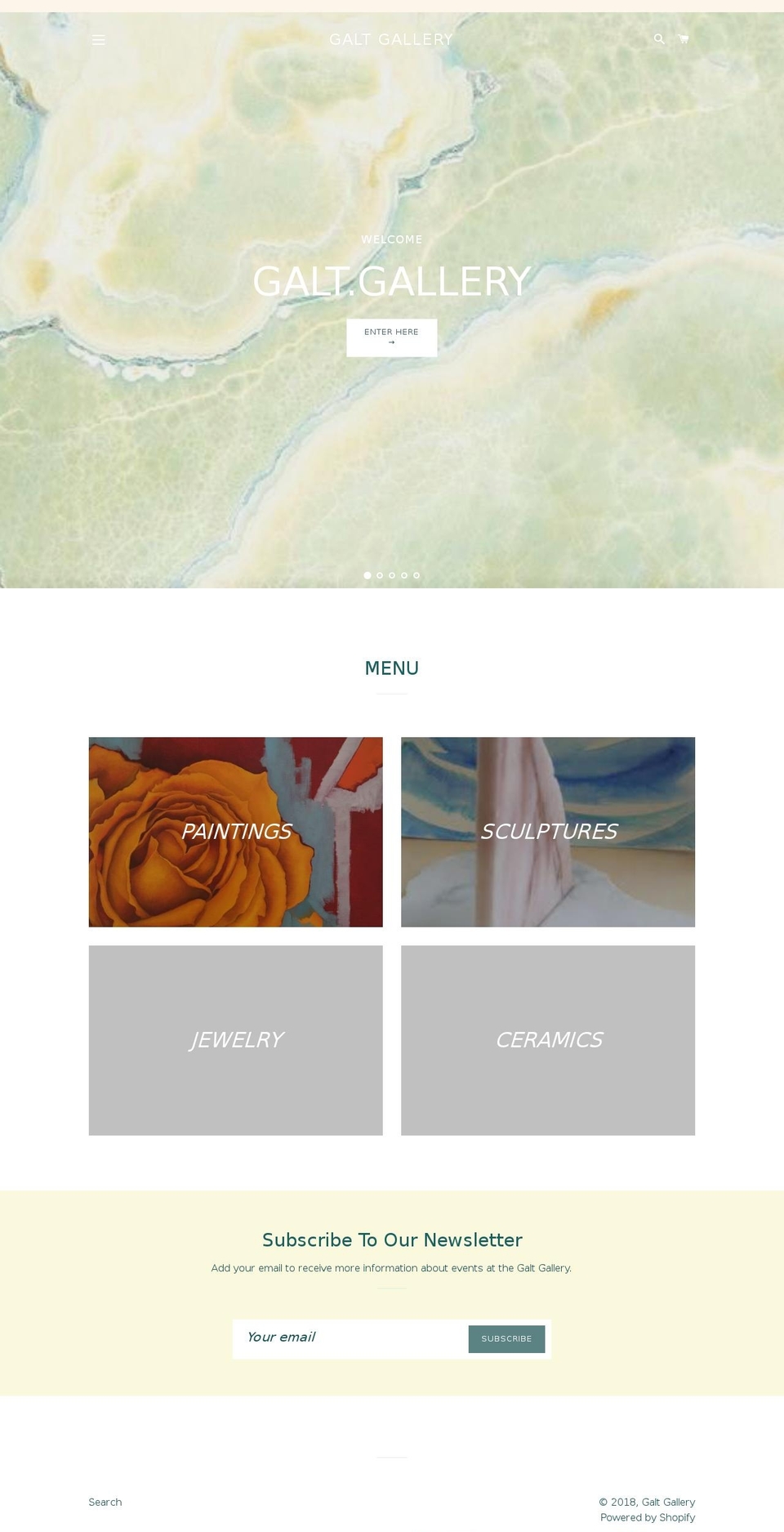 galtgallery.com — Shopify storefront screenshot