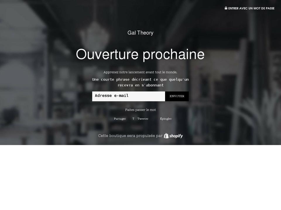 galtheory.com shopify website screenshot