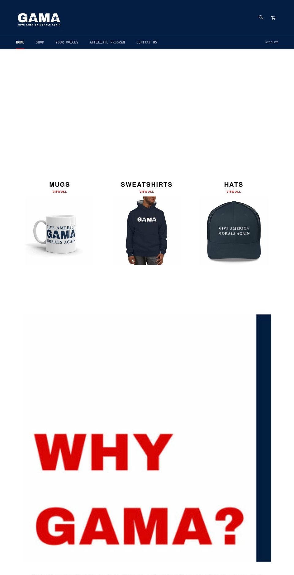 gamadems.com shopify website screenshot
