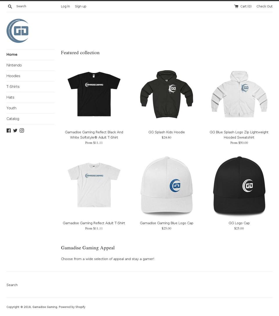 gamadise.com — Shopify storefront screenshot