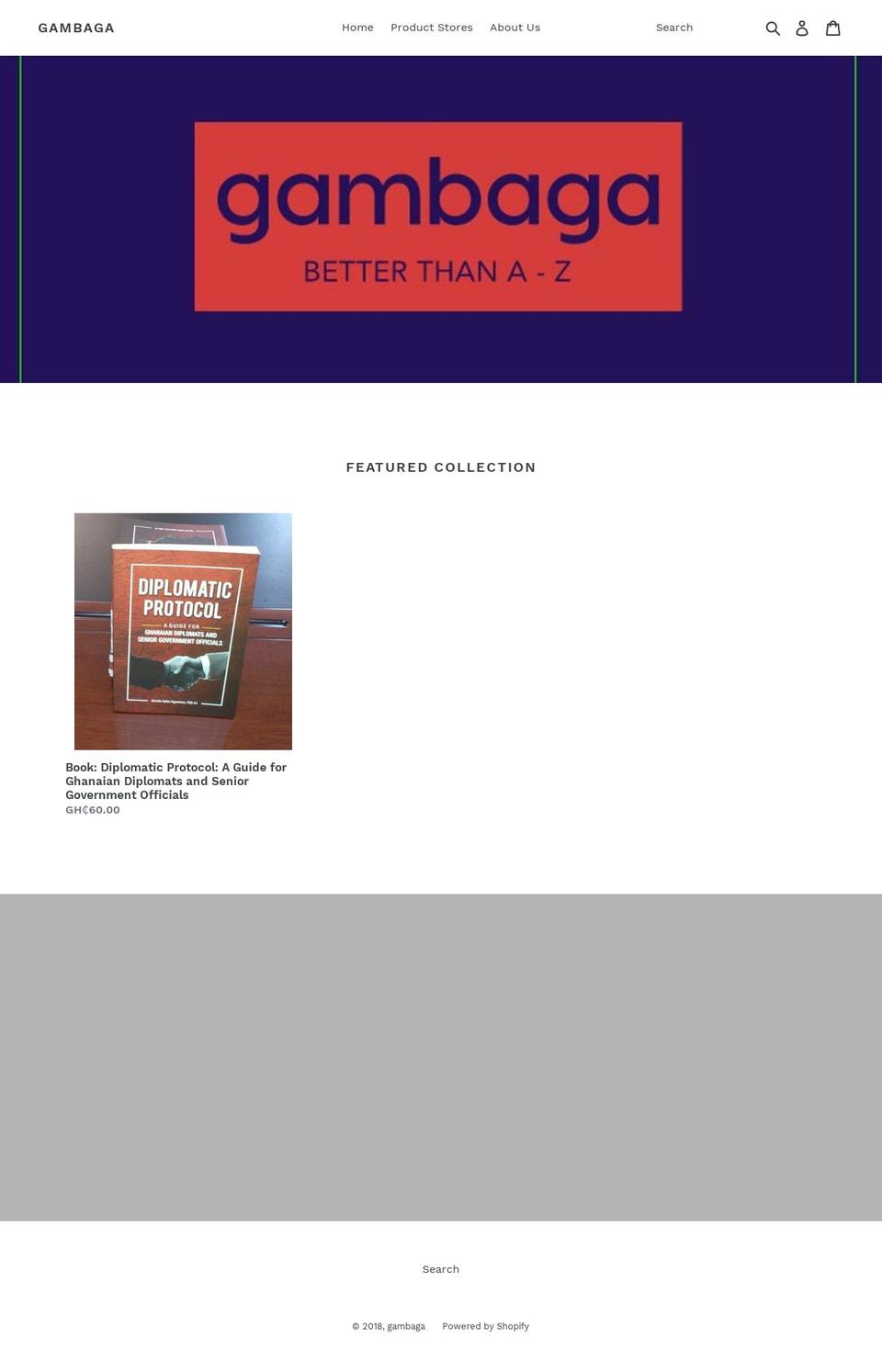 gambaga.com — Shopify storefront screenshot