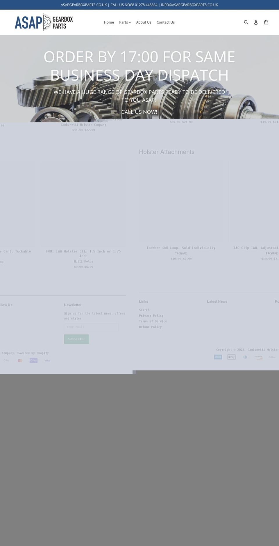 gambanetti.com shopify website screenshot