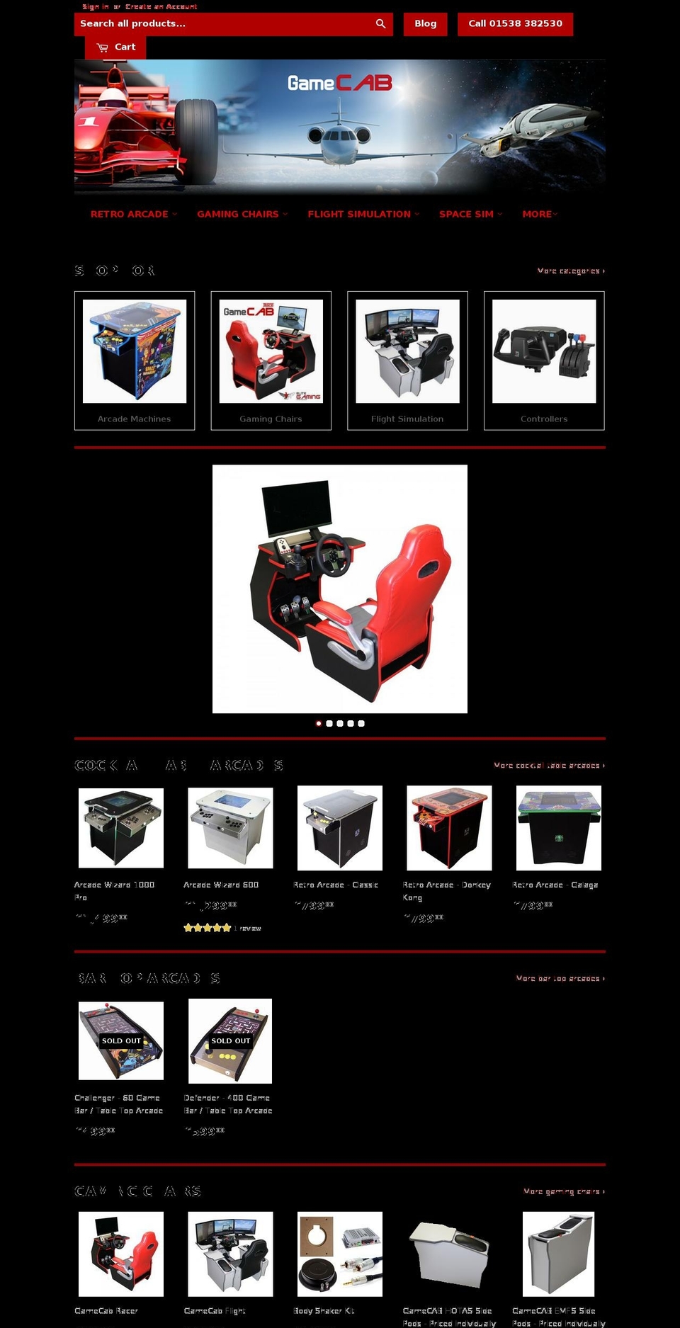 game-seat.com shopify website screenshot