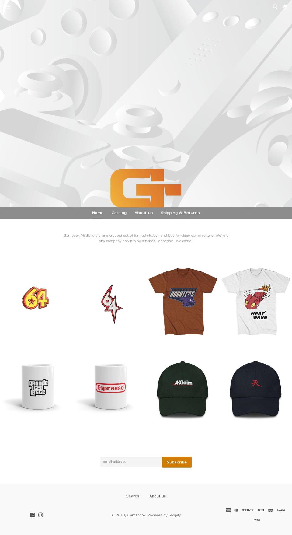 gamebookmedia.com shopify website screenshot