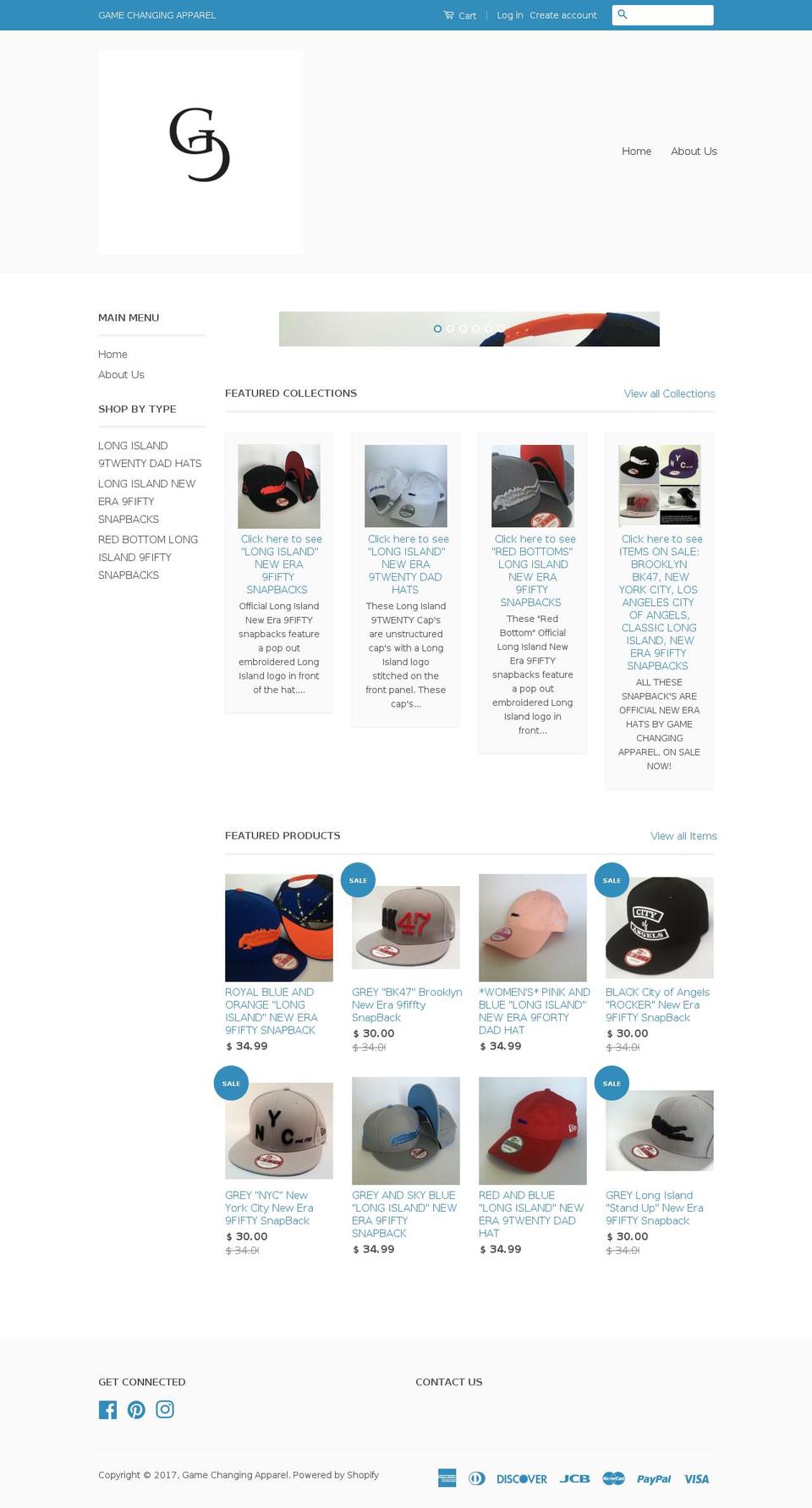 gamechangingapparel.com shopify website screenshot