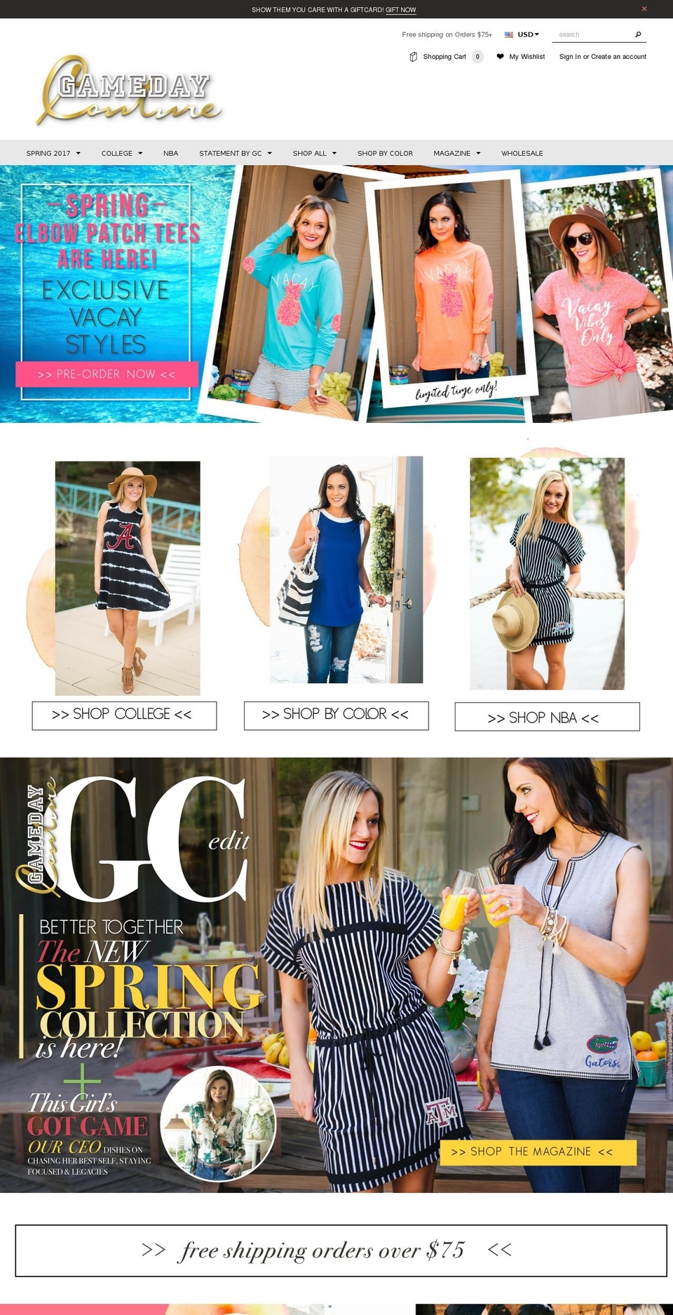 Website 3\/28\/17 Shopify theme site example gameday-couture.com