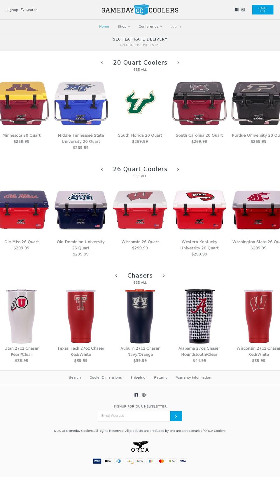 gamedaycoolers.com — Shopify storefront screenshot