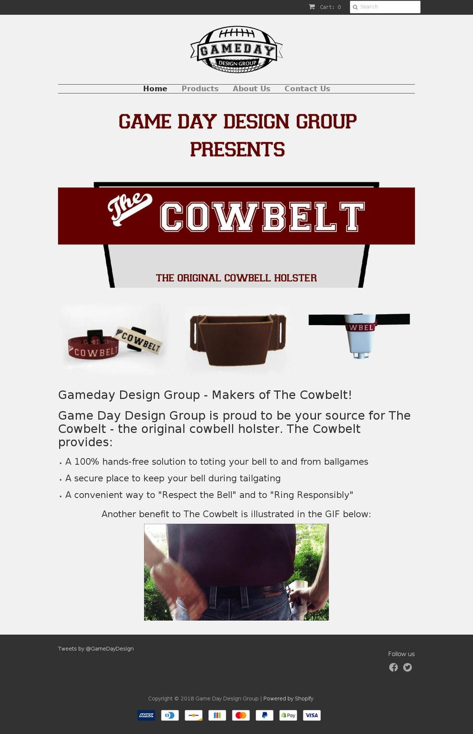 gamedaydesigngroup.com — Shopify storefront screenshot