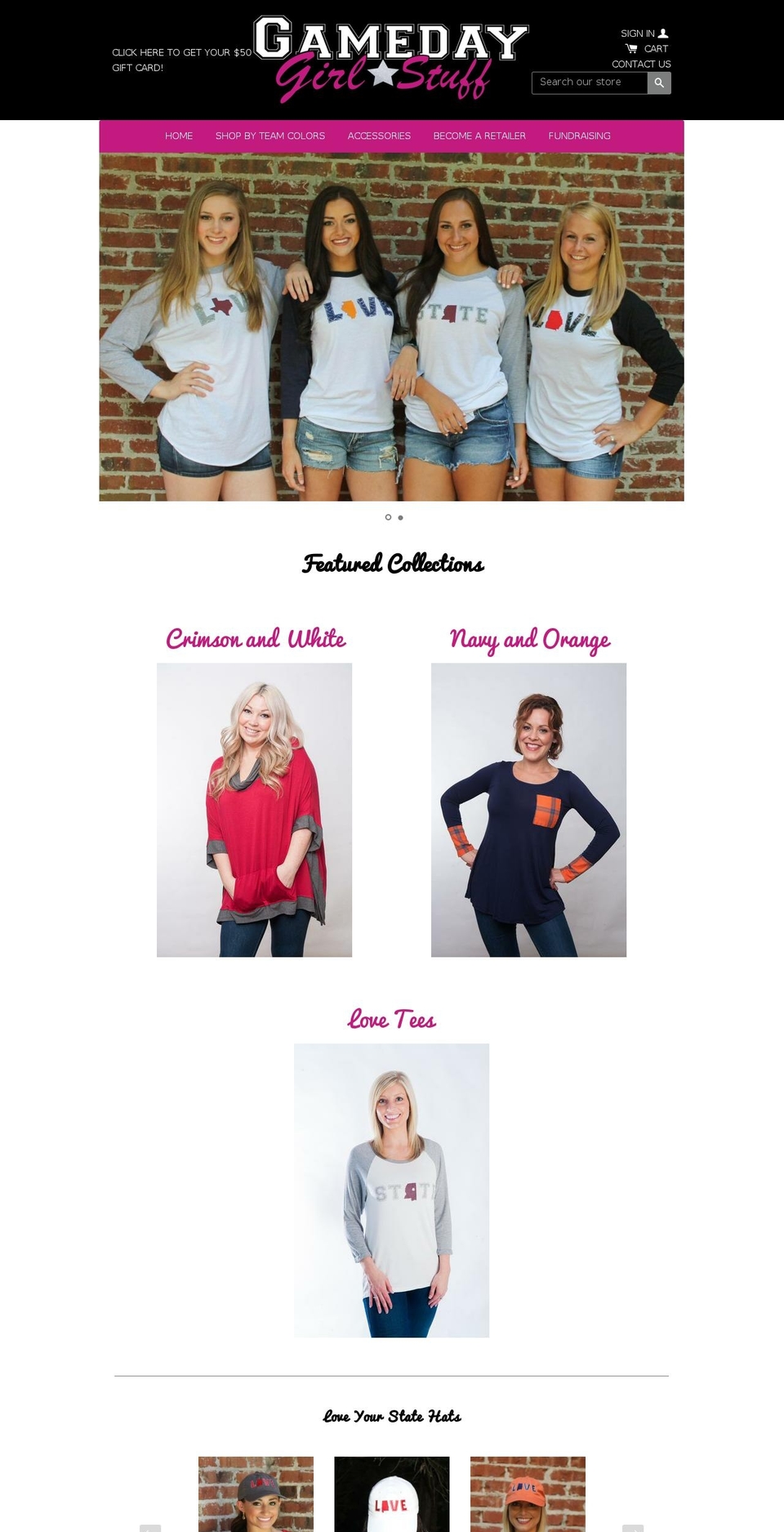 gamedaydressstore.com shopify website screenshot