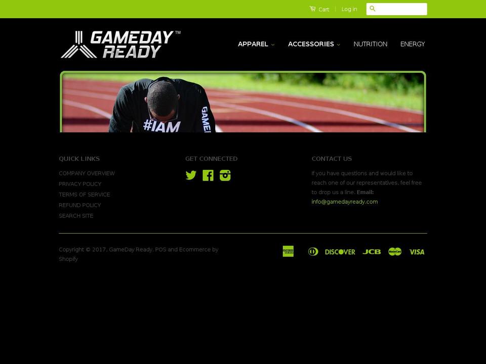 gamedayready.com shopify website screenshot