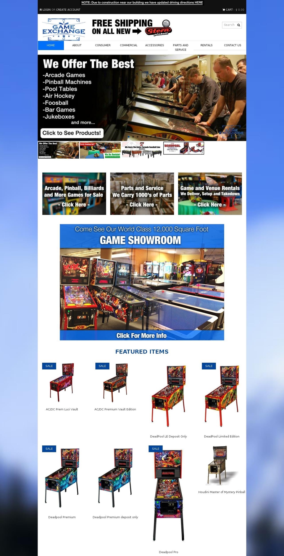 humbleshop Shopify theme site example gameexchangeofamerica.com