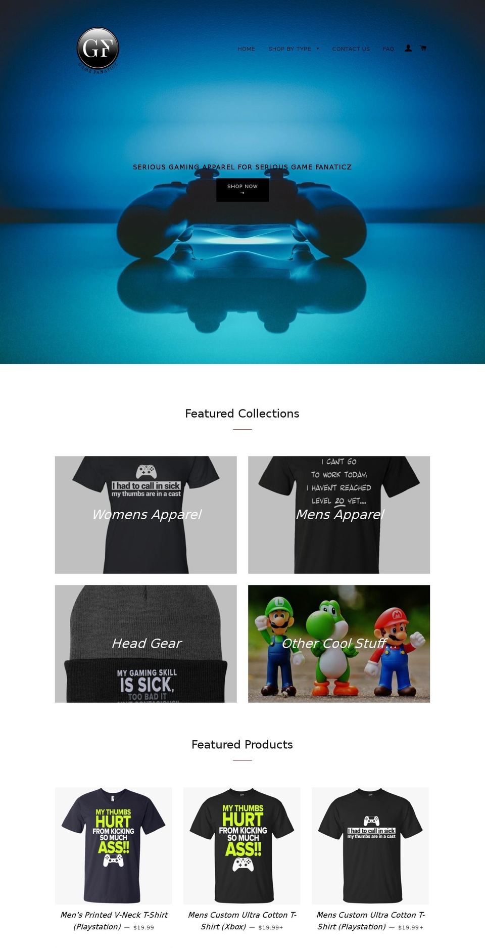 gamefanaticz.com — Shopify storefront screenshot