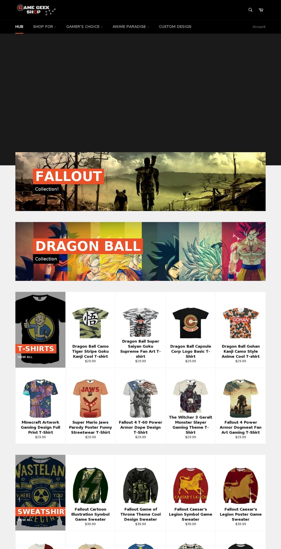 gamegeekshop.com shopify website screenshot