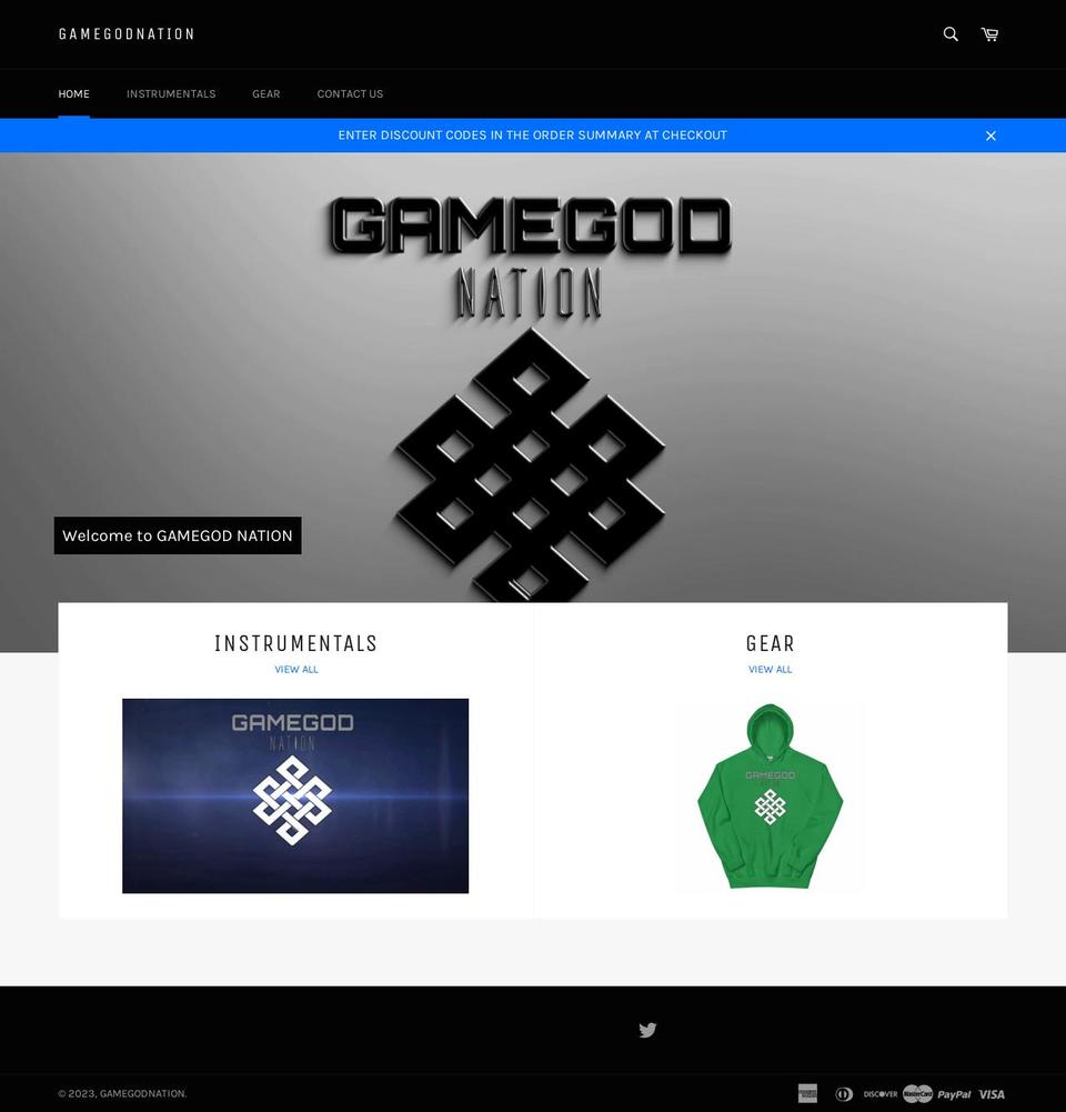 gamegodnation.com shopify website screenshot