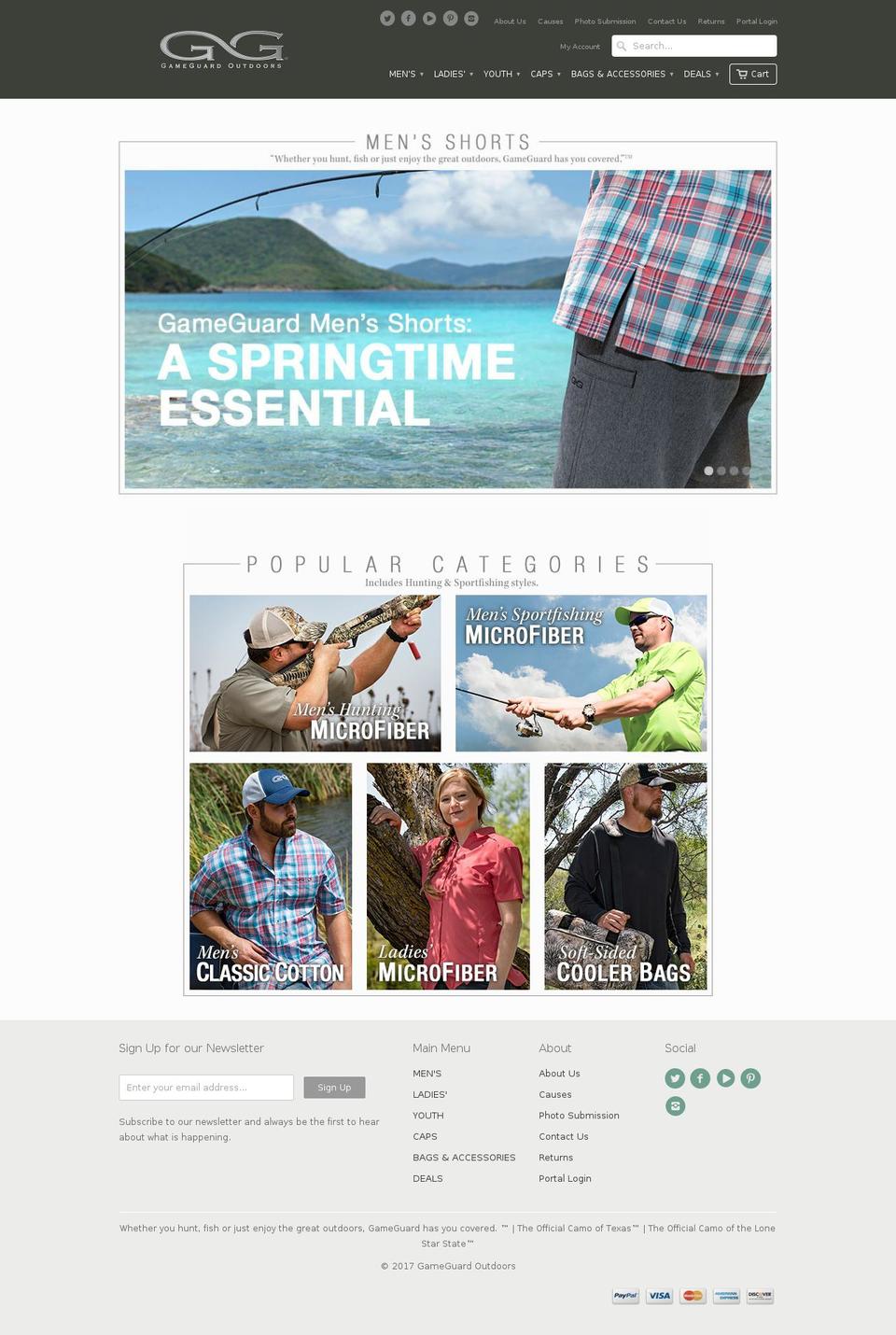 gameguardoutdoors.com shopify website screenshot