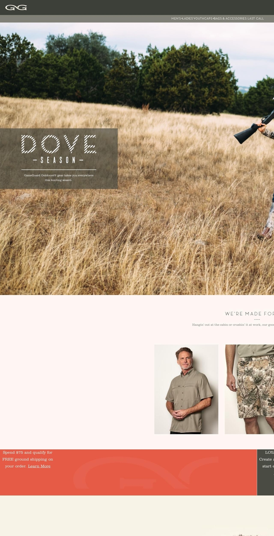 gameguardoutdoors.net shopify website screenshot