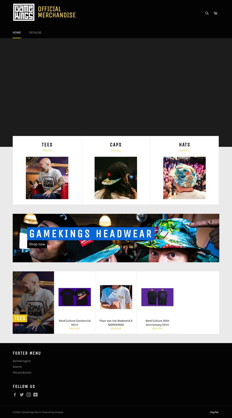 gamekingsmerch.myshopify.com shopify website screenshot