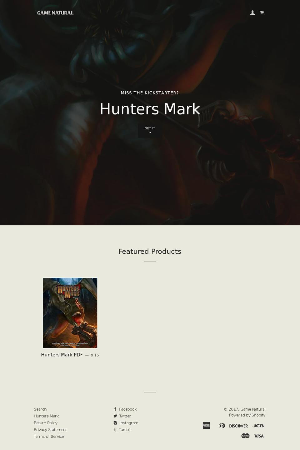 gamenatural.com shopify website screenshot