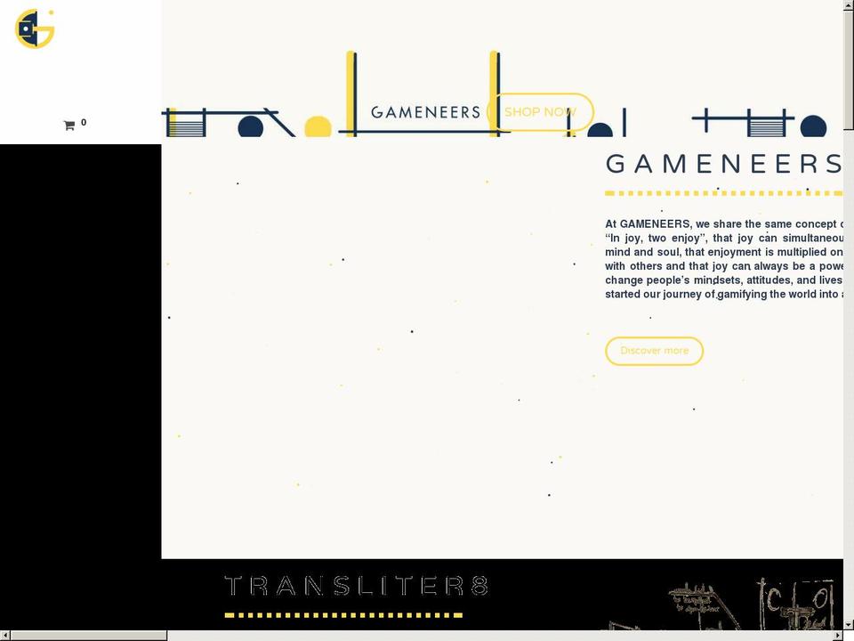 gameneers.com shopify website screenshot