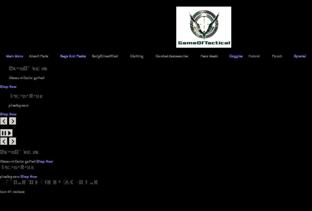 gameoftactical.com shopify website screenshot