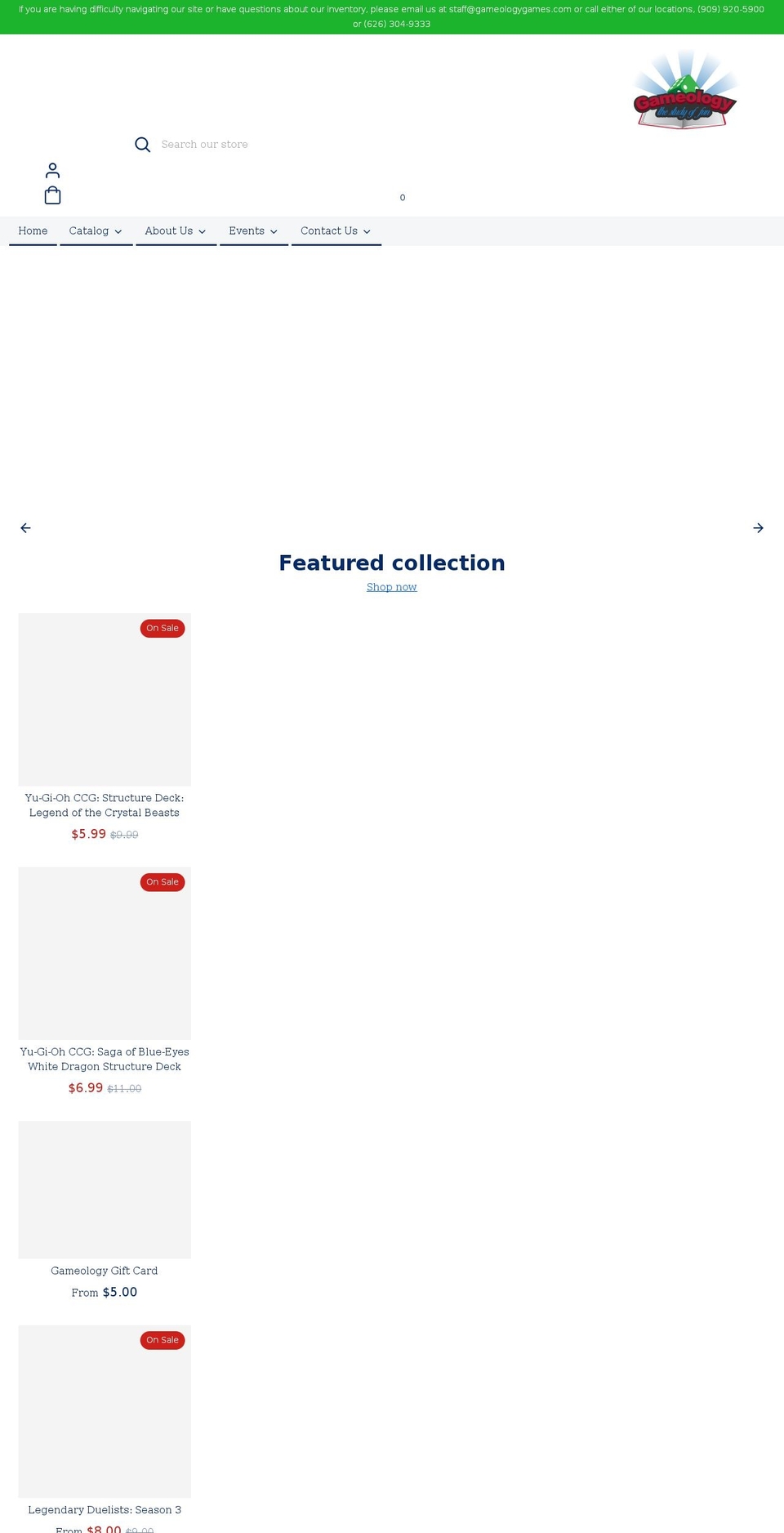 gameologygames.com shopify website screenshot